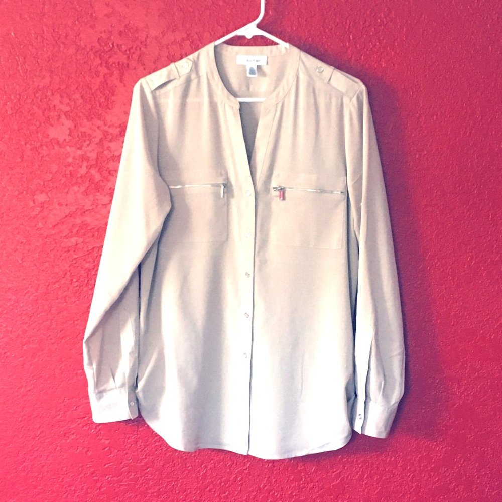 Nude/Tan Calvin Klein Long Sleeve Top